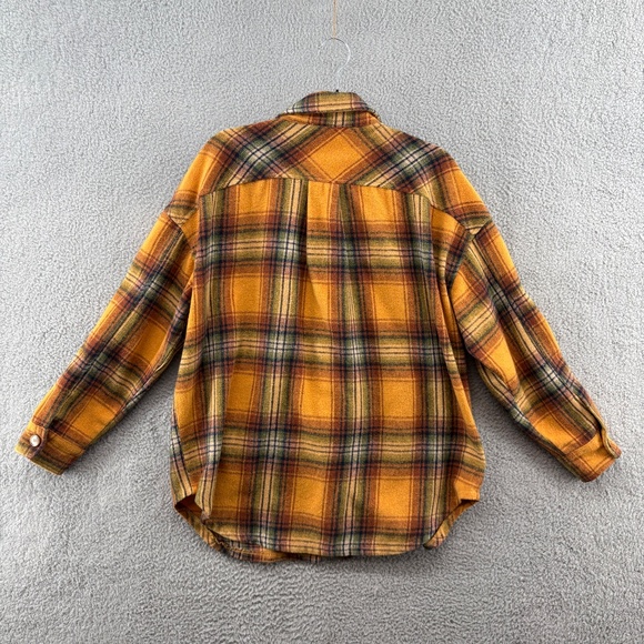 Illa Illa Mustard Plaid Oversized Shacket Jacket Shirt – Size Small - Picture 5 of 9